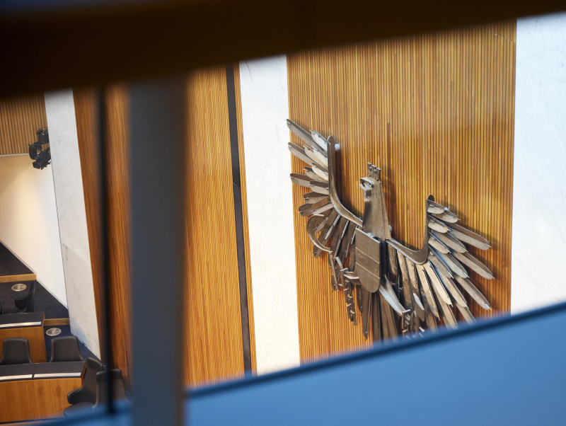 Sitting room of the National Council with Metal Eagle