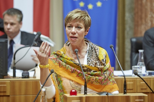 Mitglied des Bundesrates Monika Mühlwerth (F) am Rednerpult