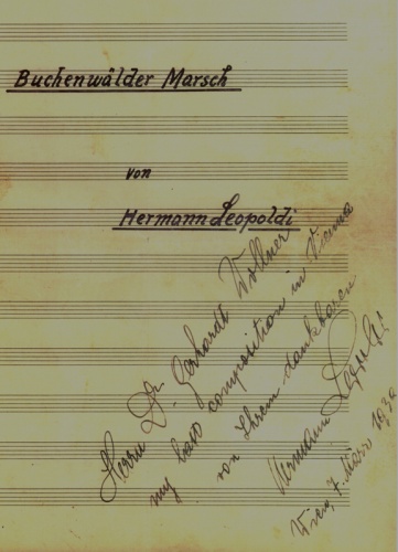 Komponiert und getextet im Konzentrationslager Buchenwald von Hermann Leopoldi und Fritz Löhner-Beda