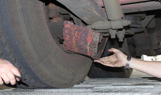 Gebrochene Bremstrommel