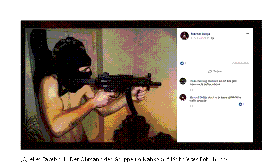  
              (Quelle: Facebook. Der Obmann der Gruppe im Nahkampf lädt dieses Foto hoch)
