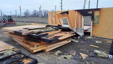 Brand auf Flüchtlingareal gelegt Lunzerstraße