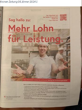 Ein Bild, das Text, Zeitung, Veröffentlichung, Menschliches Gesicht enthält.

Automatisch generierte Beschreibung,Kronen Zeitung 06.Jänner 2024 1