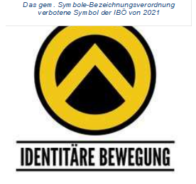 Das gem. Symbole-Bezeichnungsverordnung verbotene Symbol der IB&Ouml; von 2021