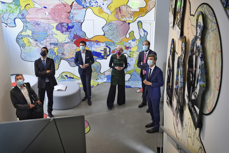 Besuch des Jüdischen Museums.
Von links: Nationalratsabgeordneter Hannes Amesbauer (F), Nationalratsabgeordneter Jakob Schwarz (G), Nationalratsabgeordneter Nikolaus Scherak (N), Botschafter Peter Huber