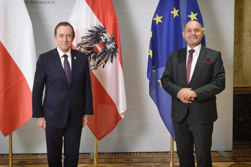 Von links: Marschall des polnischen Senates Tomasz Grodzki,  Nationalratspräsident Wolfgang Sobotka (V)