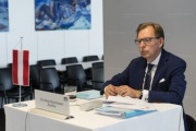 Bundesratsvizepräsident Christian Buchmann (V) während der Konferenz