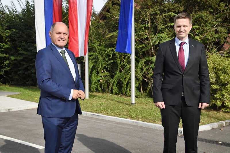 Von links: Nationalratspräsident Wolfgang Sobotka (V), slowenischer Parlamentspräsident Igor Zorčič