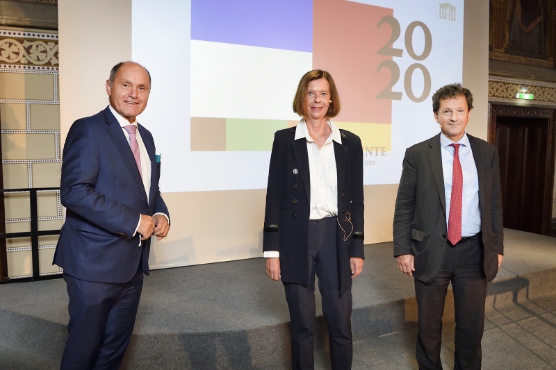 Von links: Nationalratspräsident Wolfgang Sobotka (V), OGH-Präsidentin Elisabeth Lovrek, Verfassungsrichter Christoph Herbst