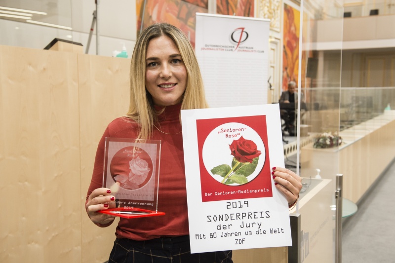 Am Rednerpult: Vertreterin des ZDF