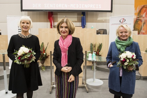 Von links: Moderatorin Heilwig Pfanzelter, Bundesratspräsidentin Andrea Eder-Gitschthaler (V), Maria Neisser
