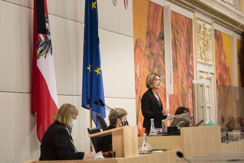 Am Präsidium: Bundesratspräsidentin Andrea Eder-Gitschthaler (V)