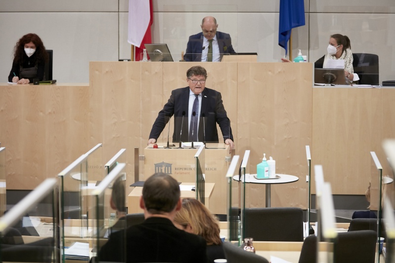 Am Rednerpult Nationalratsabgeordneter Rainer Wimmer (S)