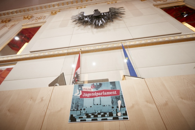 Blick auf das Podium