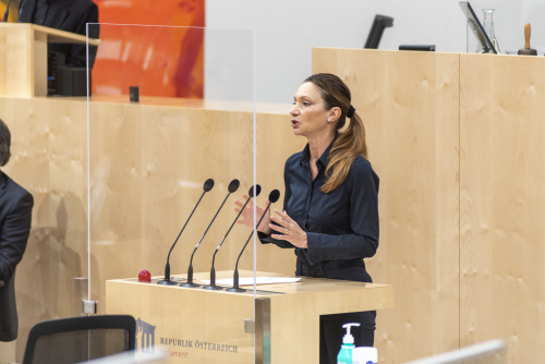Nationalratsabgeordnete Susanne Fürst (FPÖ) am Rednerpult