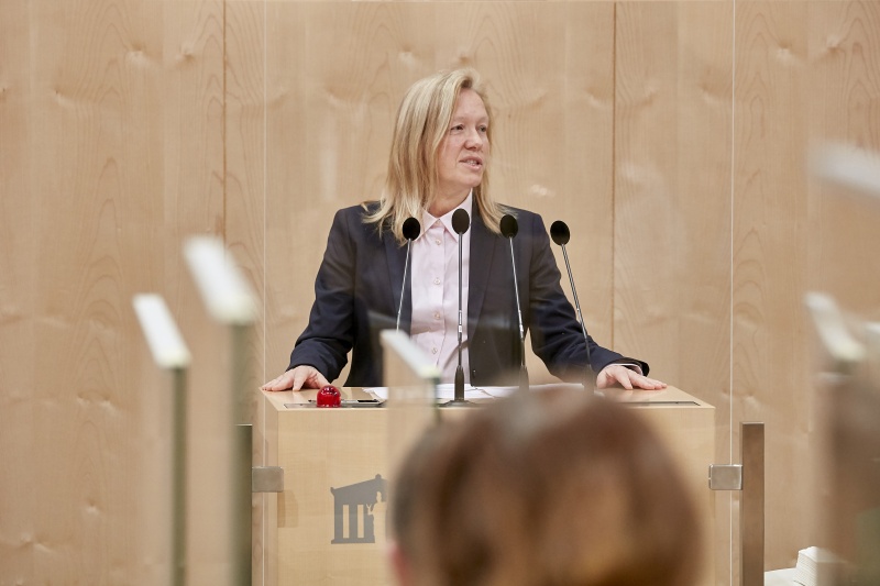 Am Rednerpult Nationalratsabgeordnete Verena Nussbaum (SPÖ)