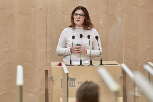 Am Rednerpult Nationalratsabgeordnete Alexandra Tanda (ÖVP)