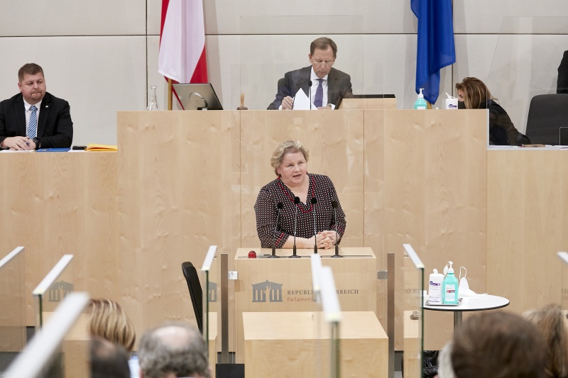 Am Rednerpult Bundesrätin Korinna Schumann (SPÖ)