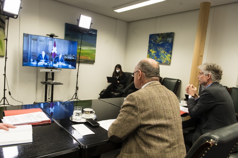 Von links: Nationalratspräsident Wolfgang Sobotka (ÖVP),  Parlamentsdirektor Harald Dossi