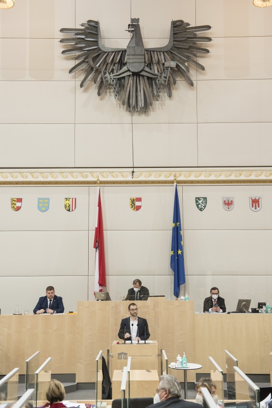 Am Rednerpult: Bundesrat Sebastian Kolland (ÖVP)