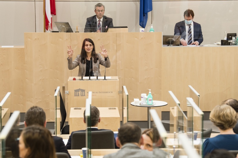 Am Rednerpult: Nationalratsabgeordnete Meri Disoski (GRÜNE)