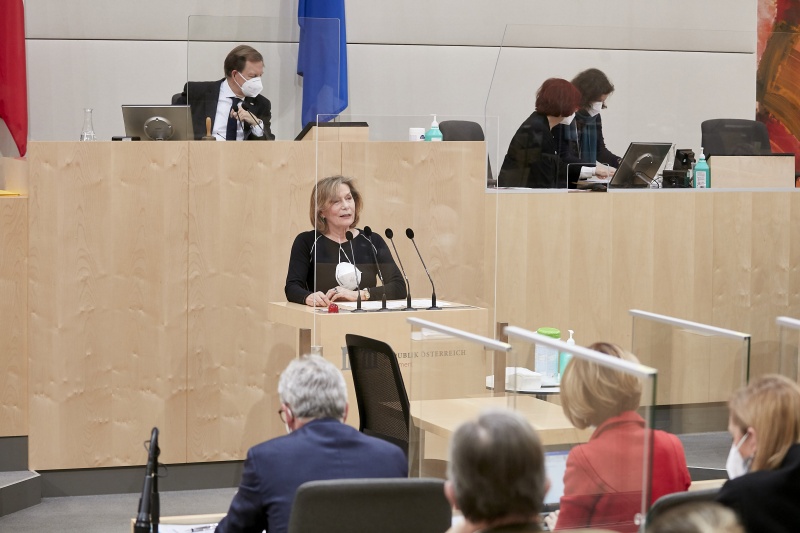 Am Rednerpult Bundesrätin Sonja Zwazl (ÖVP)