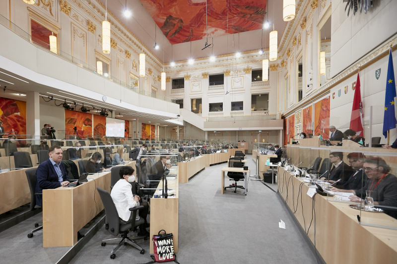 Vorsitz durch Nationalratsabgeordneter Karl Mahrer (ÖVP). Blick Richtung AusschussteilnehmerInnen