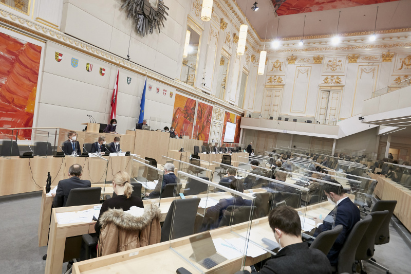 Vorsitz durch Nationalratsabgeordneter Karl Mahrer (ÖVP). Blick Richtung AusschussteilnehmerInnen