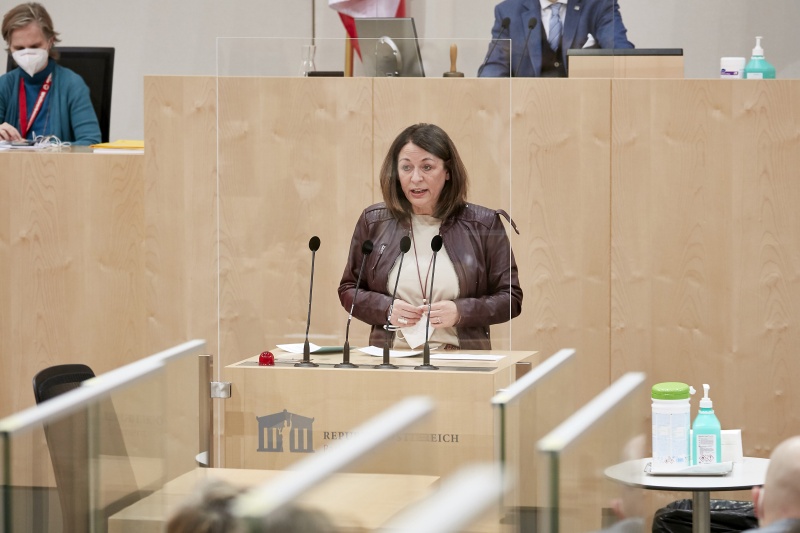 Am Rednerpult Bundesrätin Elisabeth Mattersberger (ÖVP)