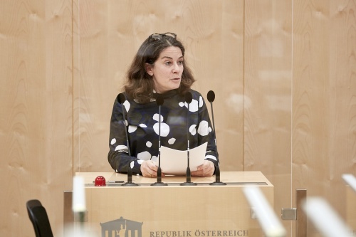 Am Rednerpult Bundesrätin Elisabeth Kittl (GRÜNE)