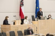 Bundesratspräsident Christian Buchmann (ÖVP) bei seiner Antrittsrede am Präsidium 