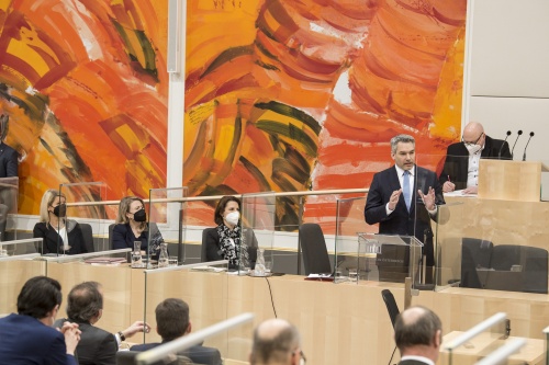 Rede von Innenminister Karl Nehammer (ÖVP)
