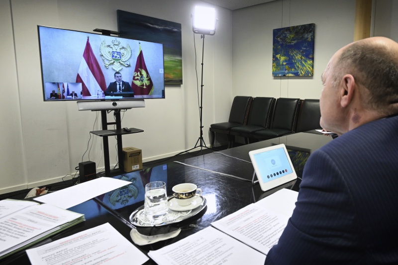 Nationalratspräsident Wolfgang Sobotka (ÖVP) im Gespräch via Videokonferenz