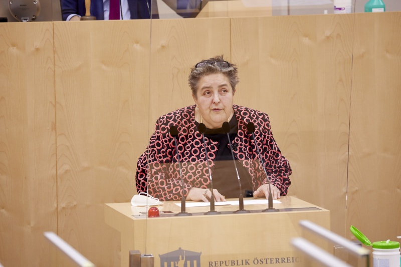 Am Rednerpult Nationalratsabgeordnete Eva Blimlinger (GRÜNE)