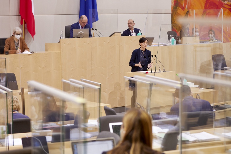 Am Rednerpult Nationalratsabgeordnete Sabine Schatz (SPÖ)