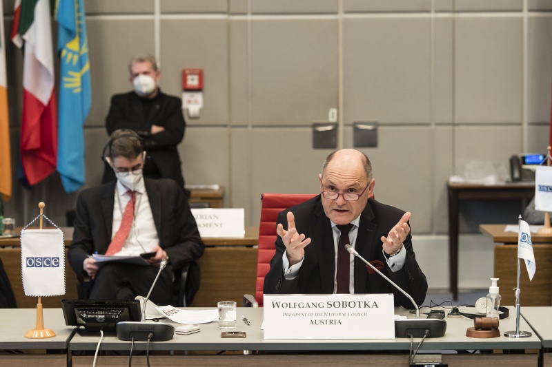 Am Podium: Nationalratspräsident Wolfgang Sobotka (ÖVP)