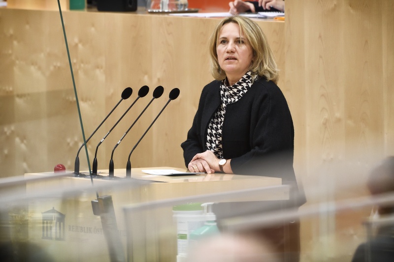 Am Rednerpult: Bundesräting Johanna Miesenberger (ÖVP)