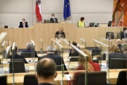 Am Rednerpult: Bundesräting Johanna Miesenberger (ÖVP)