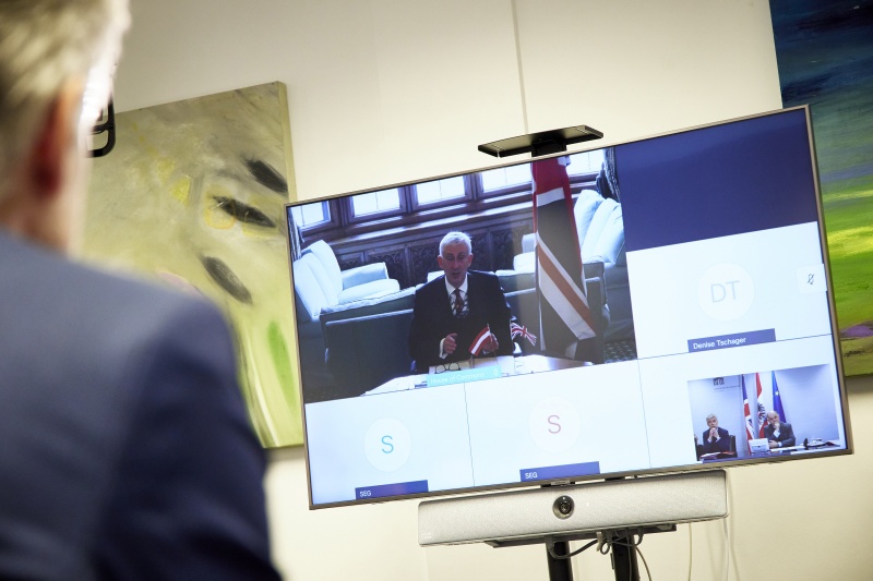 Am Monitor: Sprecher des britischen Unterhauses Lindsay Hoyle