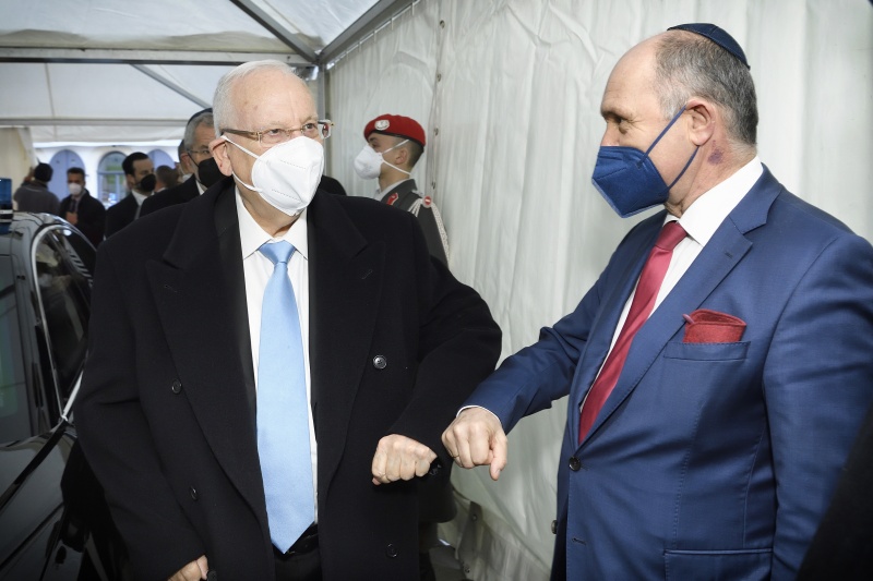 Von links: Israelischer Präsident Reuven Rivli, Nationalratspräsident Wolfgang Sobotka (ÖVP)
