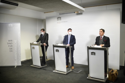 Von links: Nationalratsabgeordneter Robert Laimer (SPÖ), Nationalratsabgeordneter Friedrich Ofenauer (ÖVP), Nationalratsabgeordneter Reinhard Eugen Bösch (FPÖ)