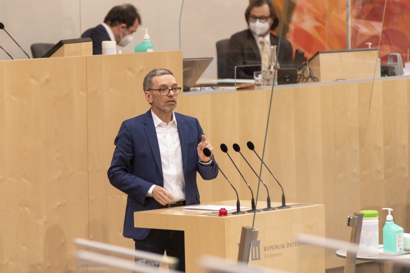 Nationalratsabgeordneter Herbert Kickl (FPÖ) am Wort