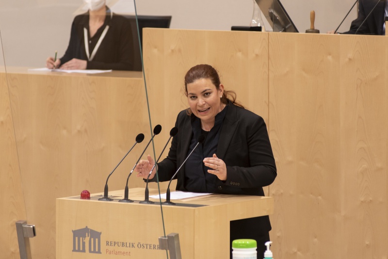 Nationalratsabgeordnete Nina Tomaselli (GRÜNE) am Wort