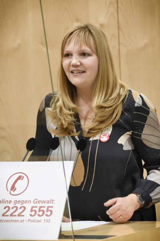 Nationalratsabgeordnete Elisabeth Feichtinger (SPÖ) am Wort