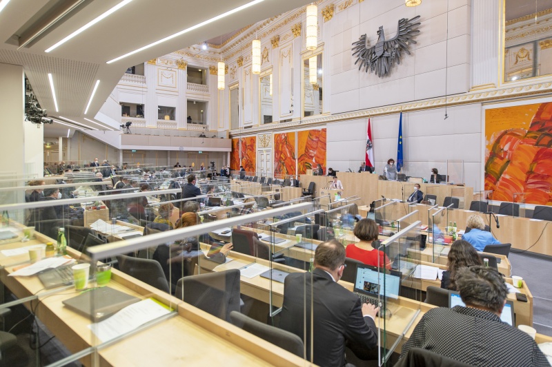 Am Rednerpult: Klubobfrau Sigrid Maurer (GRÜNE) am Wort