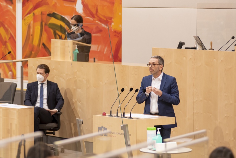 Nationalratsabgeordneter Herbert Kickl (FPÖ) am Wort