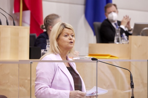 Rede von Verteidigungsministerin Klaudia Tanner (ÖVP)