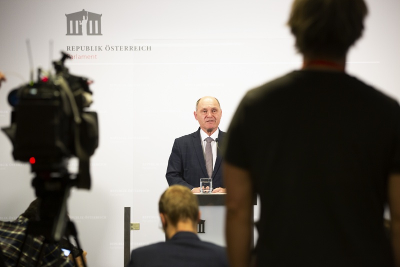 Pressestatement Nationalratspräsident Wolfgang Sobotka (ÖVP)