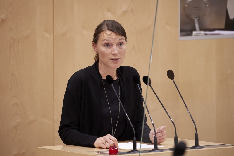Am Rednerpult Nationalratsabgeordnete Heike Grebien (GRÜNE)