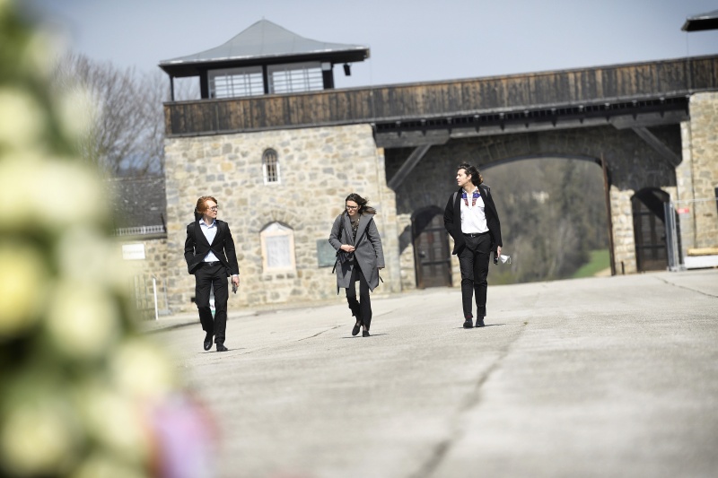 MusikerInnen auf dem ehemaligen Appellplatz